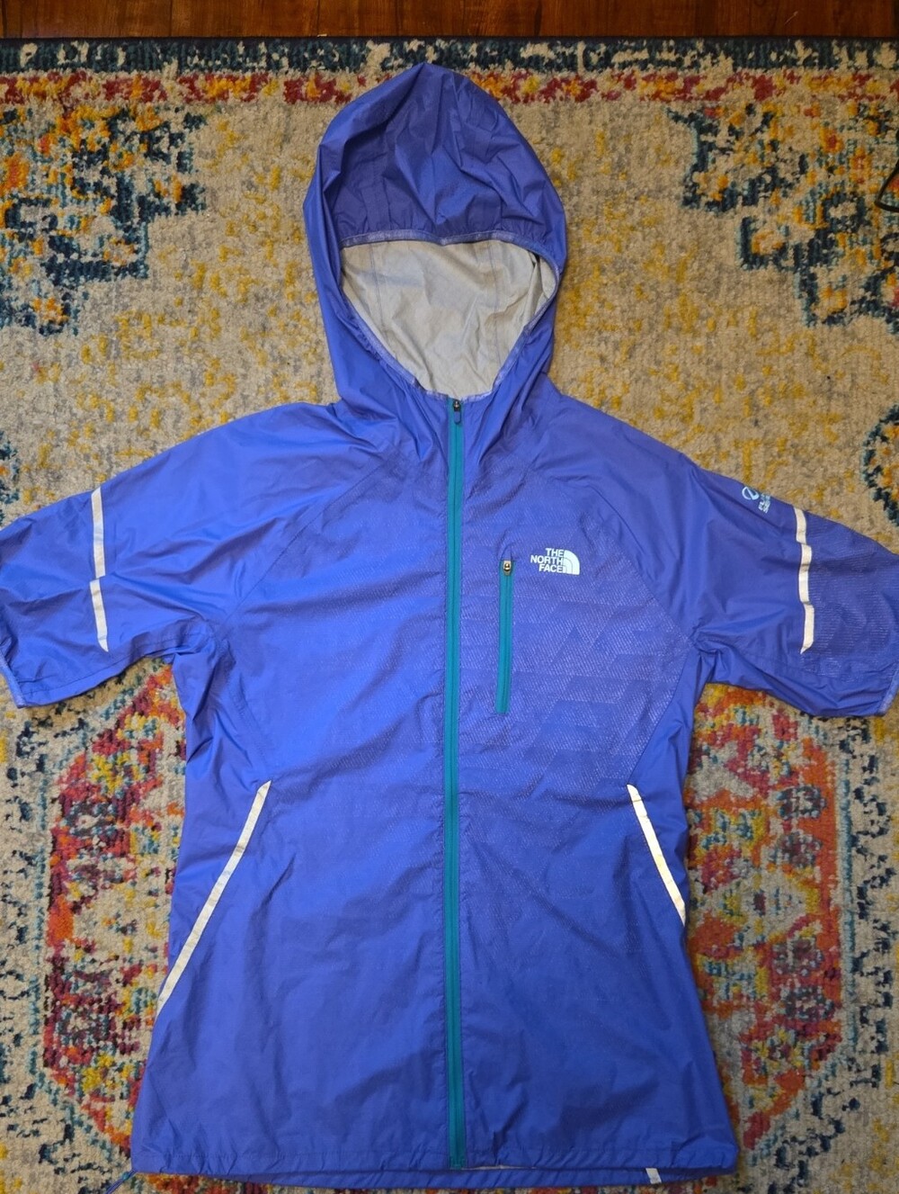 The North Face Flight Series Purple SS Running Rain Jacket Hooded Waterproof